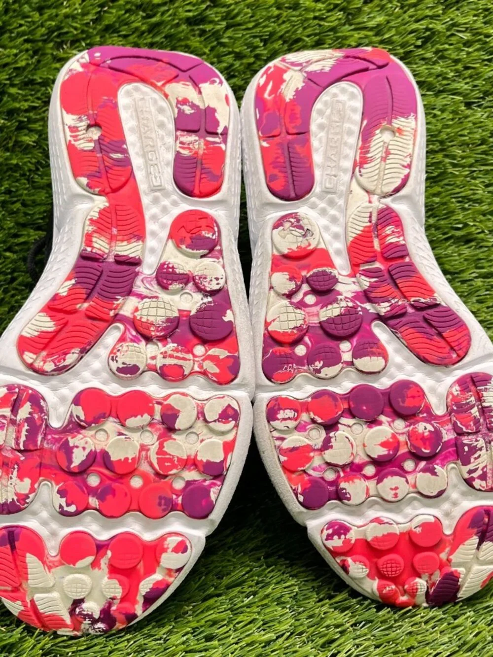 Under Armour Assert 10 Girls Size 6.5Y Black Pink Running Walking Shoes Sneakers